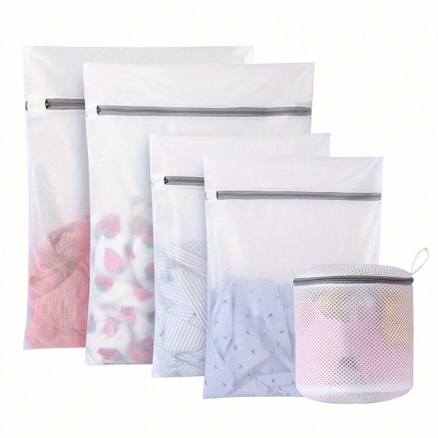 Conjunto de 3 sacos para roupa suja, sacos de lavagem de malha de poliéster grossos com zíper de alta qualidade, saco protetor para máquina de lavar e secar para roupas delicadas, roupas com zíper, casacos, sutiãs, roupas íntimas, meias, meias-calças etc., ideal para armazenamento e organização de lavanderia/viagens