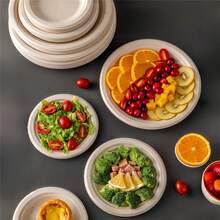 97/50 件高品质纸盘，适用于甜点、沙拉、派对和聚会 - 适用于家庭、厨房、餐厅、野餐、露营的餐具 - 非常适合万圣节、圣诞节、复活节、感恩节 - 彩色 - 查看 7