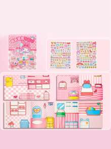 Sanrio Sanrio DIY Bubble Sticker Quiet Book With Lovely Kuromi Pattern, Exclusive Toy For Children