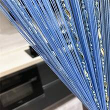 100cmX200cm Decorative Door String Curtain Beads Wall Panel Fringe Window Room Divider Blind For Wedding Coffee House Parts Door Divider Beads Tassel Screen Decoration (Colorfull 25) - 天藍色 25 - 查看 7