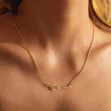 Collar con nombre delicado y elegante, collar con nombre personalizado en oro, collar con nombre pequeño, joyería personalizada con nombre, regalo de Navidad, collar para mamá