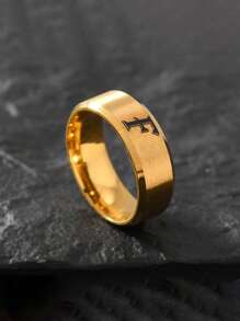 1 pieza Anillo de inoxidable con 26 letras de moda