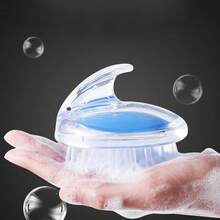 Crystal Clear Shampoo Brush Head Massage Shampoo Brush Shampoo Massage Brush Silicone Shampoo Brush - Purple - View 6