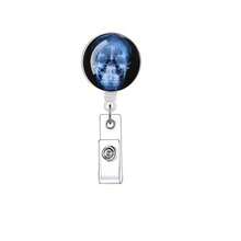 1 PC Body Scan Pattern Retractable Badge Scroll, Acrylic Name Badge Holder For Doctors, Nurses, Office Workers Back To School - Multicolor - View 14