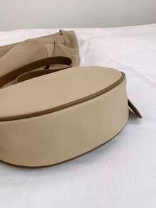 Women Leather Dumpling Handbag, PU Leather One Shoulder Saddle Bag, Solid Color Everyday Commute Bag For Women, Adjustable Strap Suitable For Shopping, Wallet, Young Women, College Students, Beginners, Office Ladies. Ideal For Office, University, Work, Business, Commuting, Outdoor Activities, Travel And Picnic