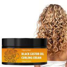 1 Bottle Black Castor Oil Curling Cream With Argan Oil Curl Enhancer Moisturizing & Frizz Control Leave-In Conditioning Cream Hydrating Define & Smooth For Any Curl Type - Yellow - View 7