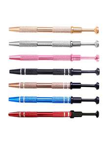 美甲工具泡泡糖海绵夹不锈钢防滑专业腮红渐变金属夹 - 彩色 - 查看 34