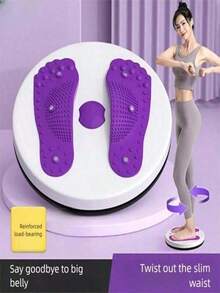 1 块 27.5 厘米 PP 材质扭扭板，核心腹部扭扭板 - 腰部塑形扭扭板，用于核心腹部锻炼的扭扭板 - 用于燃脂锻炼的旋转扭扭板，配有 6 个磁性铁质反光板，适用于健身房、万圣节；感恩节；圣诞节；礼物和日常锻炼