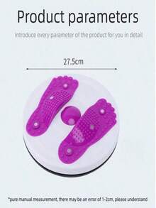 1 块 27.5 厘米 PP 材质扭扭板，核心腹部扭扭板 - 腰部塑形扭扭板，用于核心腹部锻炼的扭扭板 - 用于燃脂锻炼的旋转扭扭板，配有 6 个磁性铁质反光板，适用于健身房、万圣节；感恩节；圣诞节；礼物和日常锻炼