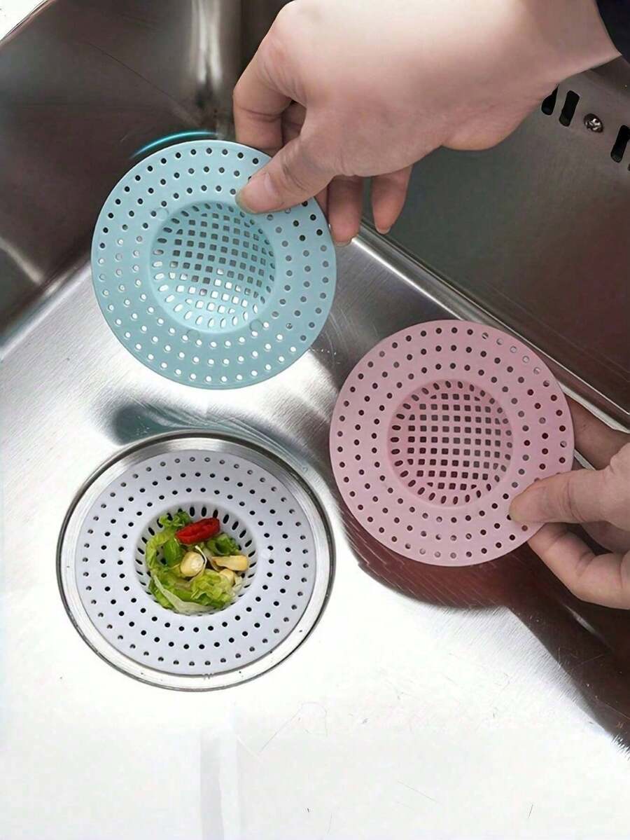 1个一次性淋浴排水口毛发收集器，排水口毛发收集器，排水口过滤贴纸，浴室浴缸毛发收集器，浴室配件，厨房用品，厨房配件，厨房工具