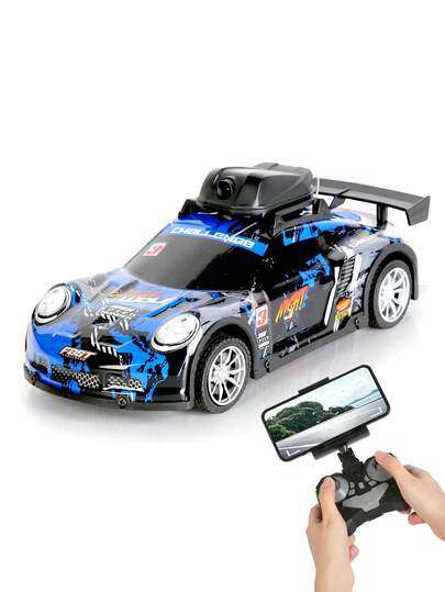 1 Pieza Coche de control remoto con cámara HD. Coche de control remoto con cámara en tiempo real WiFi, control de aplicación con sensor Rili, ajuste de velocidad, con luces LED en el Body, camión monster todo terreno de 2.4Ghz, control remoto de 2.4Ghz y control por teléfono celular en tiempo real, con video y foto en tiempo real, adecuado como regalo de cumpleaños o Navidad para niños y niñas