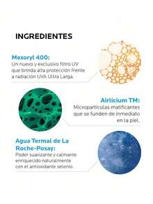 Anthelios toque seco vegano libre de aceites y fragancias 50ml protector solar SPF 50+ facial textura ligera acabado mate fórmula dermatológica apta piel sensible uso diario - Blanco - Ver 4