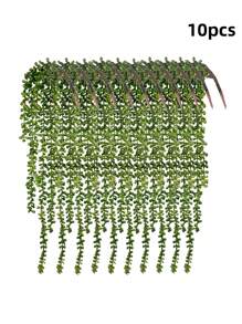1 pieza/4 piezas Plantas suculentas artificiales colgantes, plantas verdes falsas tipo "collar de perlas" para decoración de pared, hogar, jardín y exterior (cada uno de 27 pulgadas de largo). Plantas suculentas colgantes artificiales tipo "collar de perlas" para decoración del hogar y el jardín (macetas no incluidas), regalos de cumpleaños y graduación