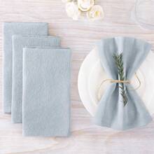 4pcs/Set Washable Dining Napkins, 40cm X 40cm, Suitable For Wedding, Party, Bridal Shower, Birthday, Table Decoration