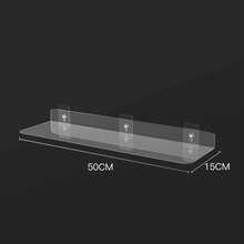 Estante de pared acrílico transparente, Panel colgante perforado para baño, inodoro, cocina, estante de almacenamiento, pegatinas fuertes gruesas acrílicas XTWH - Largo 50x15cm - Ver 14
