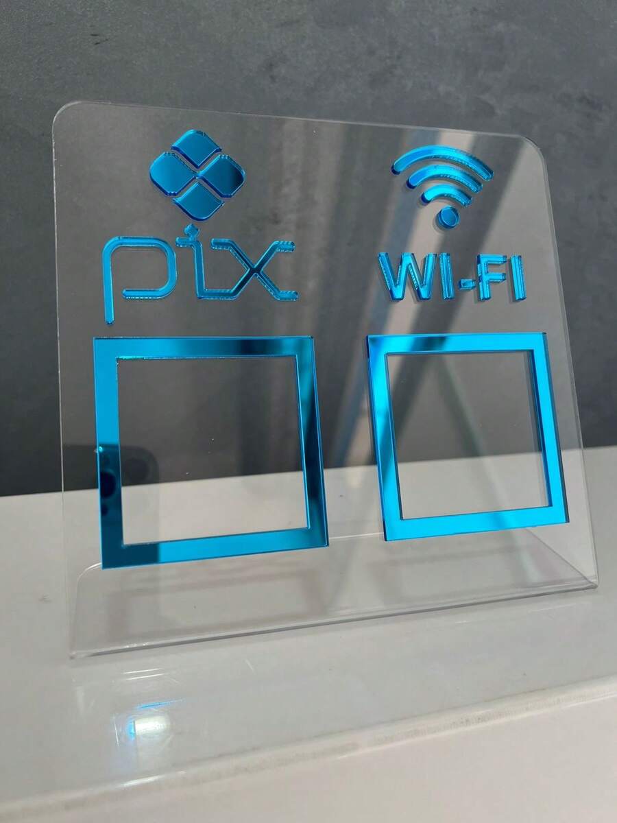 Pix Display Board Table Counter PIX And WI-FI - 藍色水晶 - 查看 1