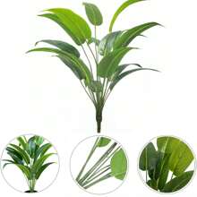 18 Fake Leavesartificial Plants Banana Trees Paradise Birds Tree Leaves Green Tropical Plants For Home Weddings Gardens Parties Simulated Potted Decorations