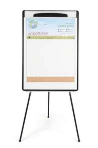 Bi-Office Cavalletto magnetico a treppiede design - 70 x 100 cm (formato europeo), superficie in acciaio laccato, telaio in alluminio e plastica nera