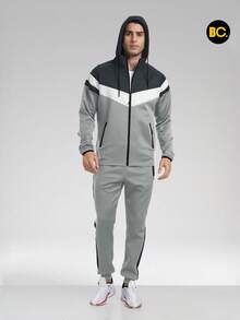 BIG CITY Pants Deportivo Tricot Para Hombre Conjunto Deportivo Moda Combinado - Gris - Ver 3