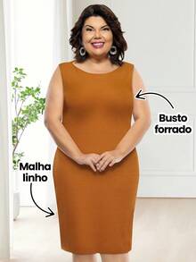 Set With Long Cardigan And Dress With Straight Skirt – Moda Plus