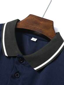 GRDR Men's Casual Solid Color Short Sleeve POLO Shirt, Summer - Royal Blue - View 6