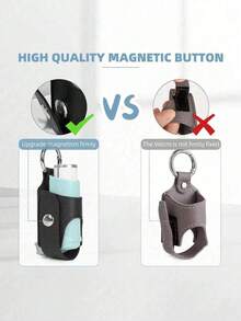 1Pc Outdoor Portable Mini Cough Spray Bottle Holster, Cough And Asthma Single Inhaler PU Leather Case At Night, And Carry On Medicine Bottle Storage Bag, Unisex Casual Keychain Pouches For Asthma Inhaler And Cough Syrup Bottle Bracket, Portable Protective Camping Travel Organizer Pouch, Lightweight And Convenient For Going Out (Inhaler Not Included) - Multicolor - View 6