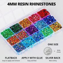 Local Delivery--30000Pcs Resin Jelly Rhinestones For Crafting Bedazzling, Multicolor 3mm Flatback Gems For Crafts Clothing Clothes Tumblers Shoes Nails, Flat Back Mixed Color Bulk Bedazzler Kit Jewels With B7000 Glue - Multicolored 4mm - View 3