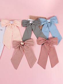 Sanrio 1pc Sanrio Bow Hairpin, With Cute Cartoon Decoration, Girls' Big Bow Hairpin, Ponytail With Big Hairpin Accessories, Small Crocodile Hairpin Hair Accessories Cute Ponytail Clip, Women's Hair Accessories Cute Oversized Long Tail Hairpin Metal Clip First Choice For Gifts, Accessories For Girls At The Beach., Flat Claw Clip, Claw Clips, Clips For Hair, Hair Slide, Hair Claws