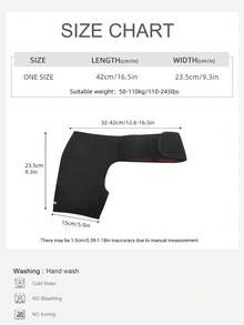 VBOSI 1 Piece Adjustable Shoulder Support Brace – Compression Sleeve For Rotator Cuff For Men & Women Gym Gym Accessories - Black - View 6