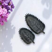 2 Gold Leaf Resin Centerpiece Ornament Decoration - Negro - Ver 2