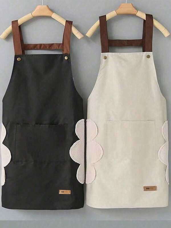 Cute Personalized Waterproof & Oil-Proof Apron With Straps, Suitable For Cooking, Housework, Creative & Versatile Design, Sleeveless Adult Overalls