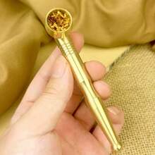 1 Stück reine Messing Doppel-Zweck Lang & Kurz Klassischer Stil Rauchpfeife mit Filter, tragbarer Handzigarettenhalter, perfekte Geschenkidee