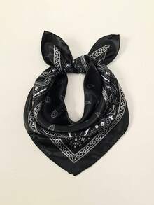 1 件/4 件时尚嘻哈头带，男士头巾，颈巾，头饰，腕带，方形佩斯利印花手帕 50*50 厘米 - 佩斯利印花50方巾 - 查看 7