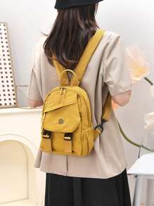 1 pieza Mochila multifuncional de nailon, Bolso de pecho para deportes al aire libre, Mochila ligera y sencilla, Bolso cruzado de hombro casual y de moda