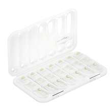1 pièce Pilulier de 7 jours, mini boîte à médicaments portable divisée pour 3 repas par jour, étui à pilules étanche de voyage avec grande capacité et compartiments amovibles