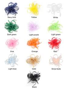 1pc Feather Fascinators Headband Women's Tea Party Hat Kentucky Derby Hats Cocktail Wedding Bridal Fascinators Headband Clip For Women Girl Birthday Mother's Day Gift Mini Hats Tiny Hats Mini Top Hat Mini Cap, School Stuff - Multicolor - View 2