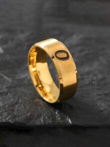 1 pieza Anillo de inoxidable con 26 letras de moda