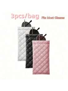 1 Stück/2 Stücke/3 Stücke/4 Stücke/8 Stücke Unisex tragbare komprimierte Brillenetui - Multifunktionale Aufbewahrungstasche aus PU-Leder für Brillen, Handy, Münzen, Augenmasken und Make-up Pinsel (4 Farben erhältlich) für Reiseaufbewahrungstasche, Makeup Tasche, Kosmetiktasche