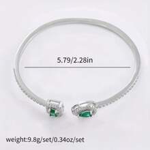 1 pièce Bracelet carré de luxe et mode orné de strass, bracelet élégant et stylé pour femmes