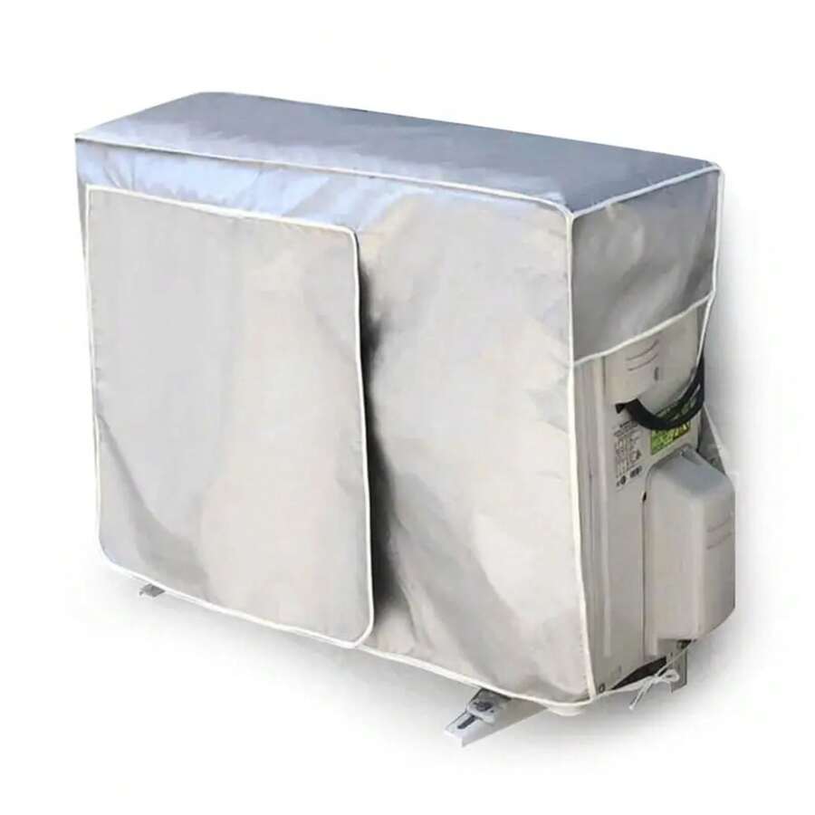 Funda para aire acondicionado exterior impermeable, protección solar, funda protectora para unidad principal de aire acondicionado - Blanco - Ver 1