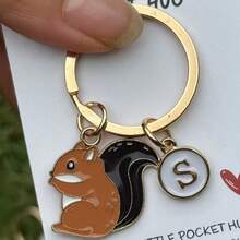 Personalized Squirrel Keychain, Cute Animal Keyring Gift For Boys, Can Be Hung On Wallets, Backpacks, Car Keys, An Ideal Gift For Men - Rust Red - View 6