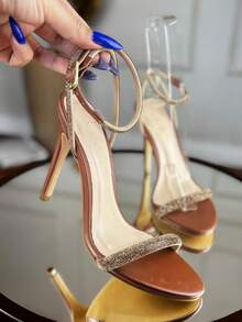Women's 11cm Angela Galvão Rhinestone And Buckle Sandals - Lạc đà - Xem 6