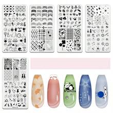 GEOXSNail Art Stamping Plates Set 10PCS French Line Stamp Templates Nail Stamping Kit With Silicone Nail Stamper For DIY Print Manicure Salon Design Gift In Homez010 - 10pcs - View 4