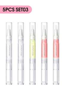 coscelia 1/5/8/16PCS 5ML Nail Cuticle Oil Nail Nutrient Oil Nutrient Pen Set, Dead Skin Remover Repair Tool, Nail Strengthener Enhances Nail Health & Gloss Nail Supplies For Manicure Art Salon Daily Usage