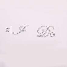 1 件亚克力水钻 I DO 字母装饰水钻贴纸，婚礼配饰情侣鞋贴纸