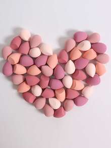 50 piezas Esponjas de maquillaje, esponjas suavizantes para la aplicación de BB cream, base de maquillaje, corrector y rubor, de uso húmedo/seco, sin látex, aptas para todo tipo de piel - Multicolor - Ver 5