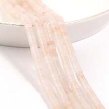 Pierres naturelles de 4x2 mm - Howlite, Agate, Quartz, Jaspe. Perles en forme de cylindre tube pour la fabrication artisanale de bracelets, colliers et accessoires de bijouterie DIY pour femmes