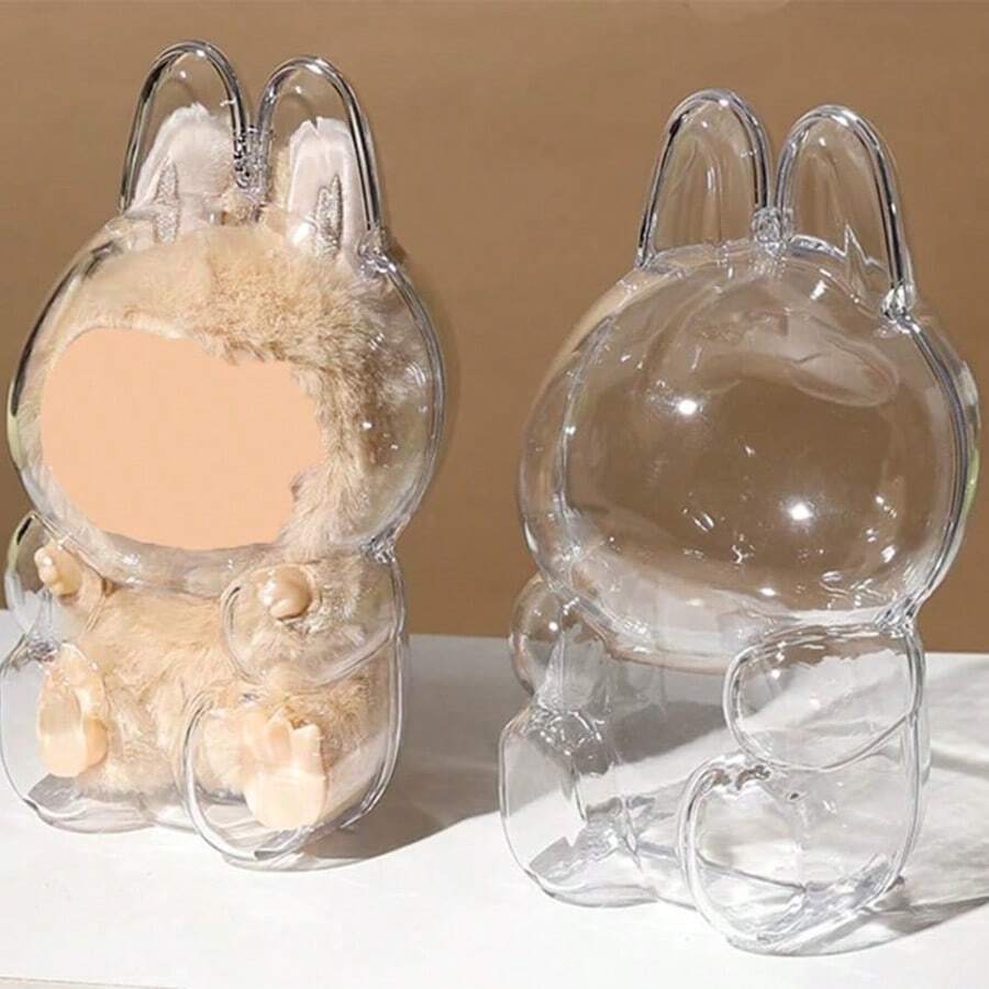 1个保护套，保护器，带钥匙扣的亚克力透明保护套（不包括娃娃，2个保护器）