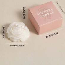1 pièce Bougie façonnée en forme florale, bougie à la cire de soja d'esthétique botanique, bougie minimaliste faite main, décor adapté pour la maison, le spa, le yoga, l'anniversaire, le mariage, les cadeaux de fête, l'art, le blanc, la décoration de la chambre, le cadeau de remise des diplômes