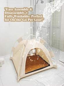 Tenda per gatti, rifugio a forma di tenda, nido per gatti, letto, tenda portatile per gattini, casa per animali domestici come cani, casetta pieghevole con tappetino morbido per piccoli animali da usare sia all'interno che all'esterno in tutte le stagioni